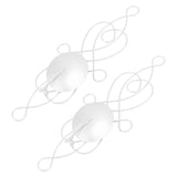 2 Sets Iron Wall Candle Sconce Holder Foldable Deformation Resistance Innovative Wall Candle Holder for Bedroom Dining Room White - Extra Image