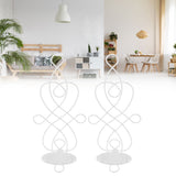 2 Sets Iron Wall Candle Sconce Holder Foldable Deformation Resistance Innovative Wall Candle Holder for Bedroom Dining Room White - Extra Image