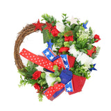 4th of July Patriotic Wreath Independence Day Wreath Decorations for Front Door Fireplace