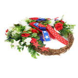 4th of July Patriotic Wreath Independence Day Wreath Decorations for Front Door Fireplace