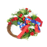 4th of July Patriotic Wreath Independence Day Wreath Decorations for Front Door Fireplace