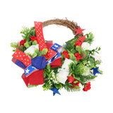 4th of July Patriotic Wreath Independence Day Wreath Decorations for Front Door Fireplace