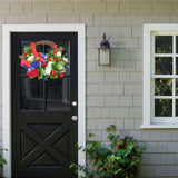 4th of July Patriotic Wreath Independence Day Wreath Decorations for Front Door Fireplace - Extra Image