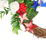 4th of July Patriotic Wreath Independence Day Wreath Decorations for Front Door Fireplace