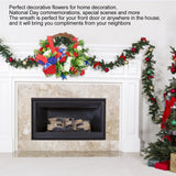 4th of July Patriotic Wreath Independence Day Wreath Decorations for Front Door Fireplace