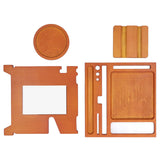 Wood Mobile Phone Base Multifunctional Durable Watch Glasses Key Storage Bracket Desktop Organizer