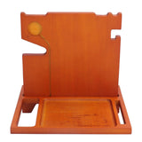Wood Mobile Phone Base Multifunctional Durable Watch Glasses Key Storage Bracket Desktop Organizer