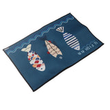 Floor Mat Prevent Slip Wearable Comfortable Cute Pattern Kitchen Pad for Living Room Bathroom Doorway Fish 40x60cm / 15.8x23.6in