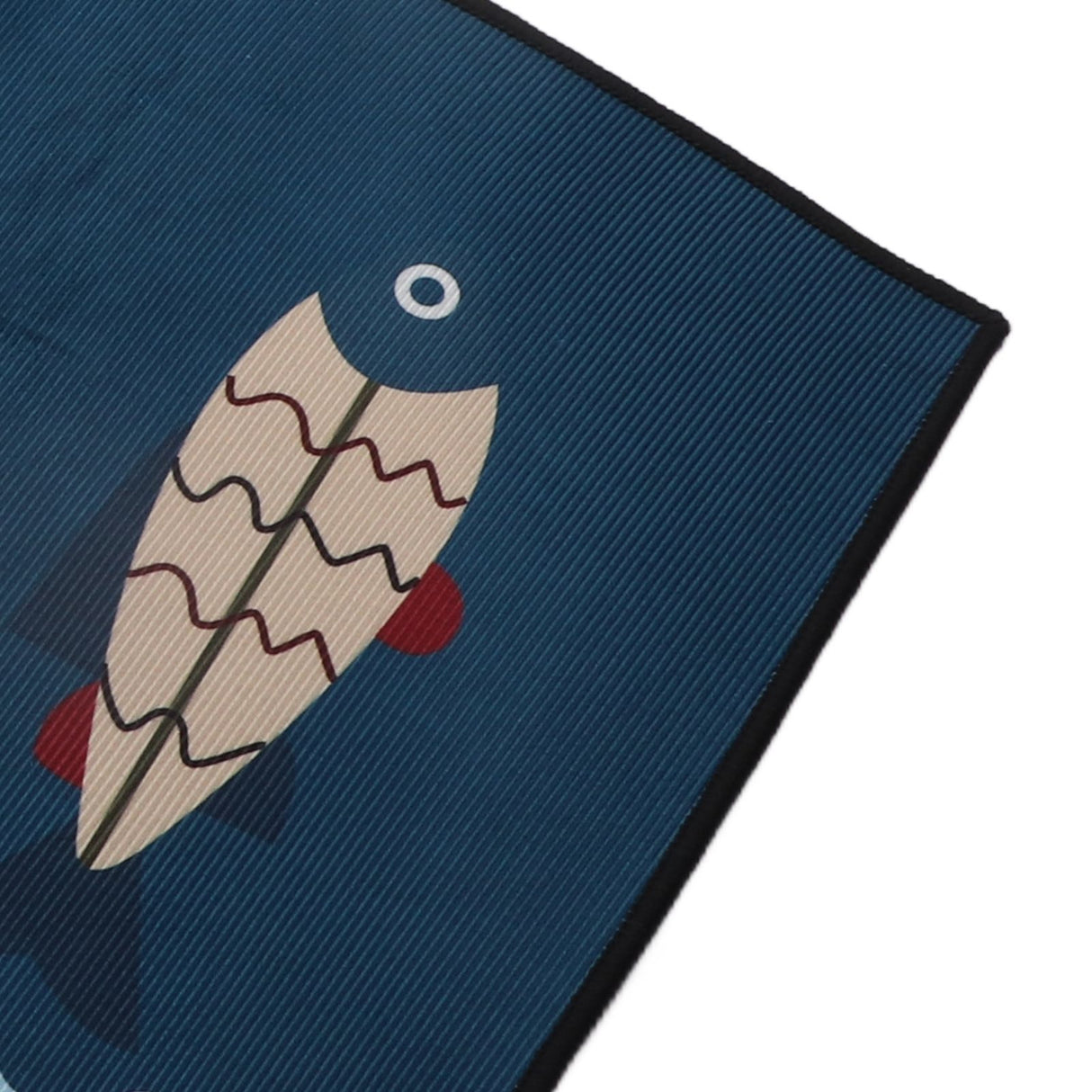 Floor Mat Prevent Slip Wearable Comfortable Cute Pattern Kitchen Pad for Living Room Bathroom Doorway Fish 40x120cm / 15.8x47.2in