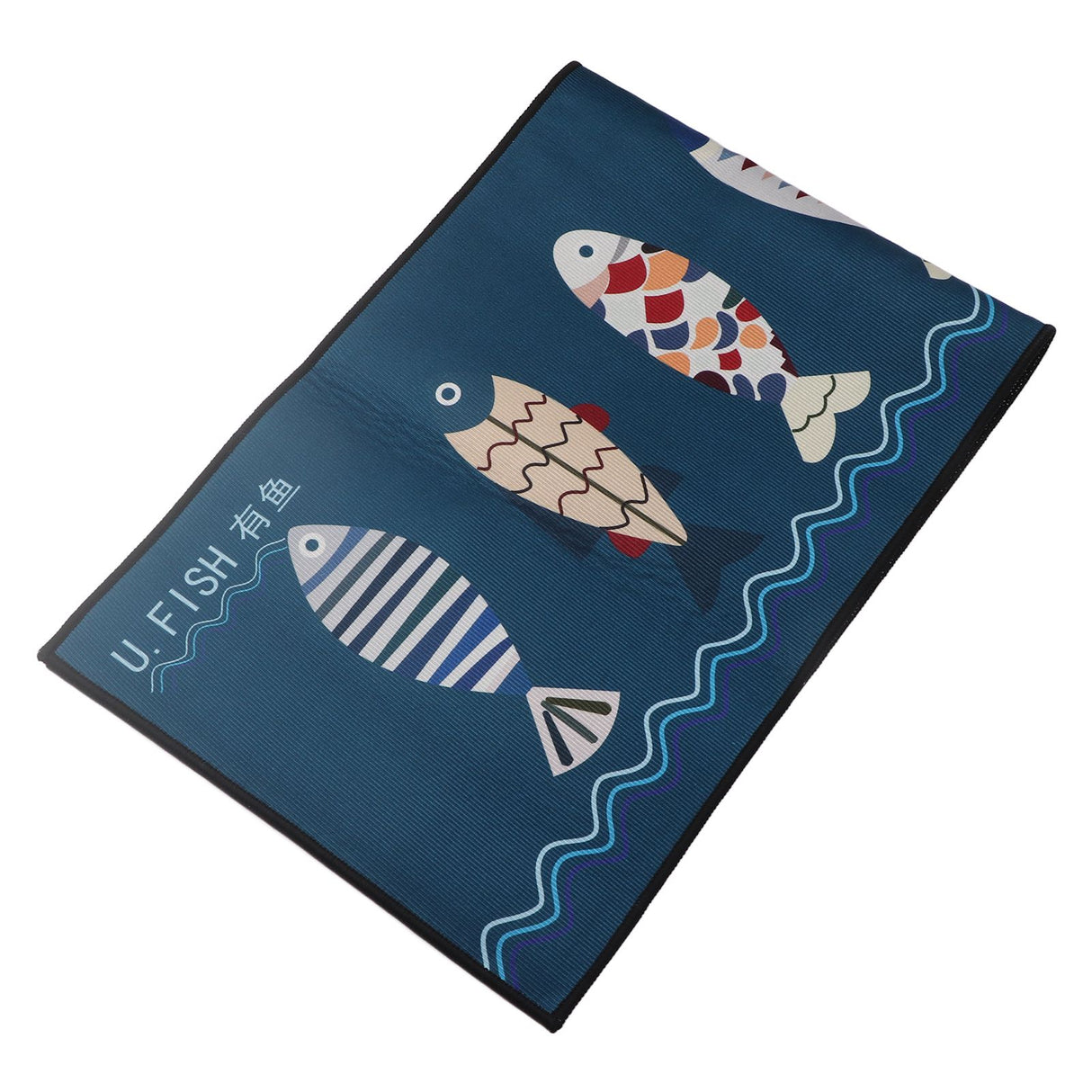Floor Mat Prevent Slip Wearable Comfortable Cute Pattern Kitchen Pad for Living Room Bathroom Doorway Fish 40x120cm / 15.8x47.2in