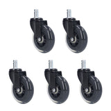 5 Pcs Chair Rotate Wheel 3in 360 Degree Noise Free Scratch Resistant Straight Chair Caster for Office