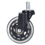 5 Pcs Chair Rotate Wheel 3in 360 Degree Noise Free Scratch Resistant Straight Chair Caster for Office