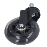 5 Pcs Chair Rotate Wheel 3in 360 Degree Noise Free Scratch Resistant Straight Chair Caster for Office