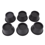 6Pcs Furniture Risers Round Plastic Furniture Lift Riser for Bed Table Couch Black 2.8in