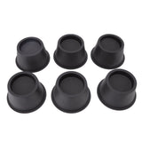 6Pcs Furniture Risers Round Plastic Furniture Lift Riser for Bed Table Couch Black 2.8in