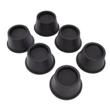 6Pcs Furniture Risers Round Plastic Furniture Lift Riser for Bed Table Couch Black 2.8in - Front View