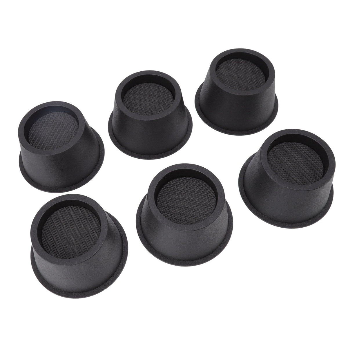 6Pcs Furniture Risers Round Plastic Furniture Lift Riser for Bed Table Couch Black 2.8in