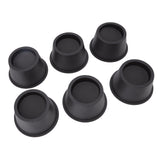 6Pcs Furniture Risers Round Plastic Furniture Lift Riser for Bed Table Couch Black 2.8in - 45-Degree Angle