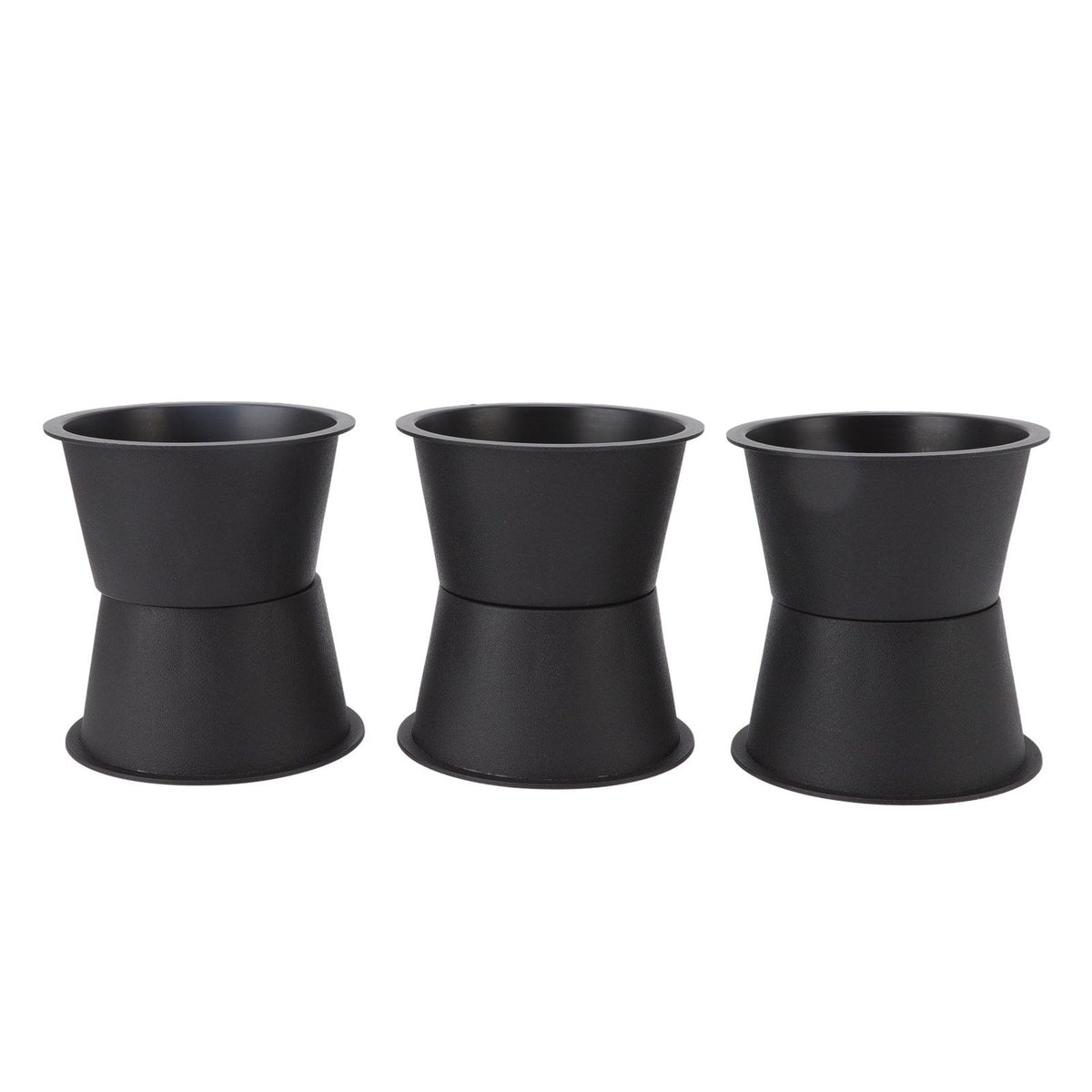 6Pcs Furniture Risers Round Plastic Furniture Lift Riser for Bed Table Couch Black 2.8in