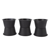 6Pcs Furniture Risers Round Plastic Furniture Lift Riser for Bed Table Couch Black 2.8in - Rear View