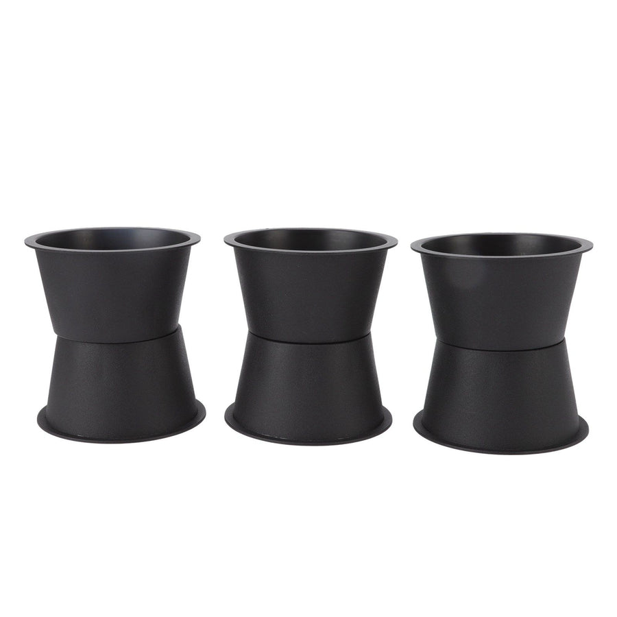 6Pcs Furniture Risers Round Plastic Furniture Lift Riser for Bed Table Couch Black 2.8in