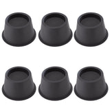 6Pcs Furniture Risers Round Plastic Furniture Lift Riser for Bed Table Couch Black 2.8in - Low Angle