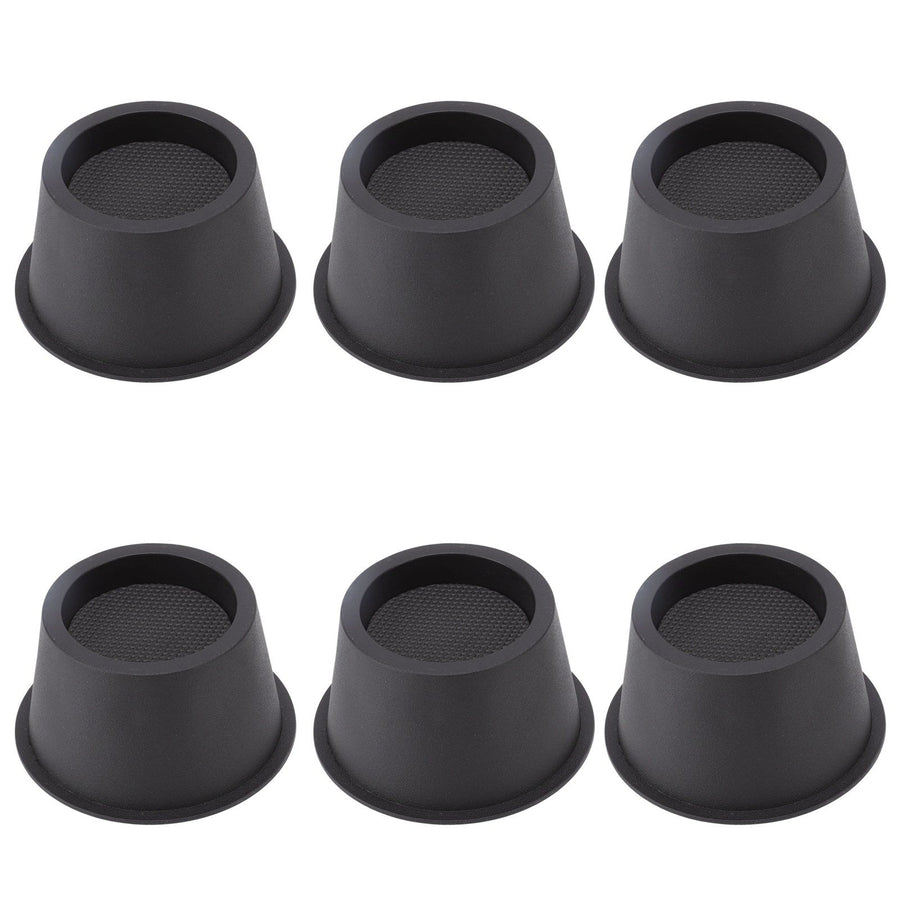 6Pcs Furniture Risers Round Plastic Furniture Lift Riser for Bed Table Couch Black 2.8in