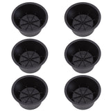 6Pcs Furniture Risers Round Plastic Furniture Lift Riser for Bed Table Couch Black 2.8in