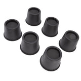 6 PCS Anti Vibration Pads Sofa Feet Pad Furniture Riser Mat for Table Cabinet Bed 3in Black Round - Rear View