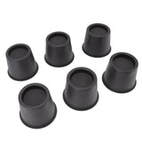 6 PCS Anti Vibration Pads Sofa Feet Pad Furniture Riser Mat for Table Cabinet Bed 3in Black Round - Close-Up Angle