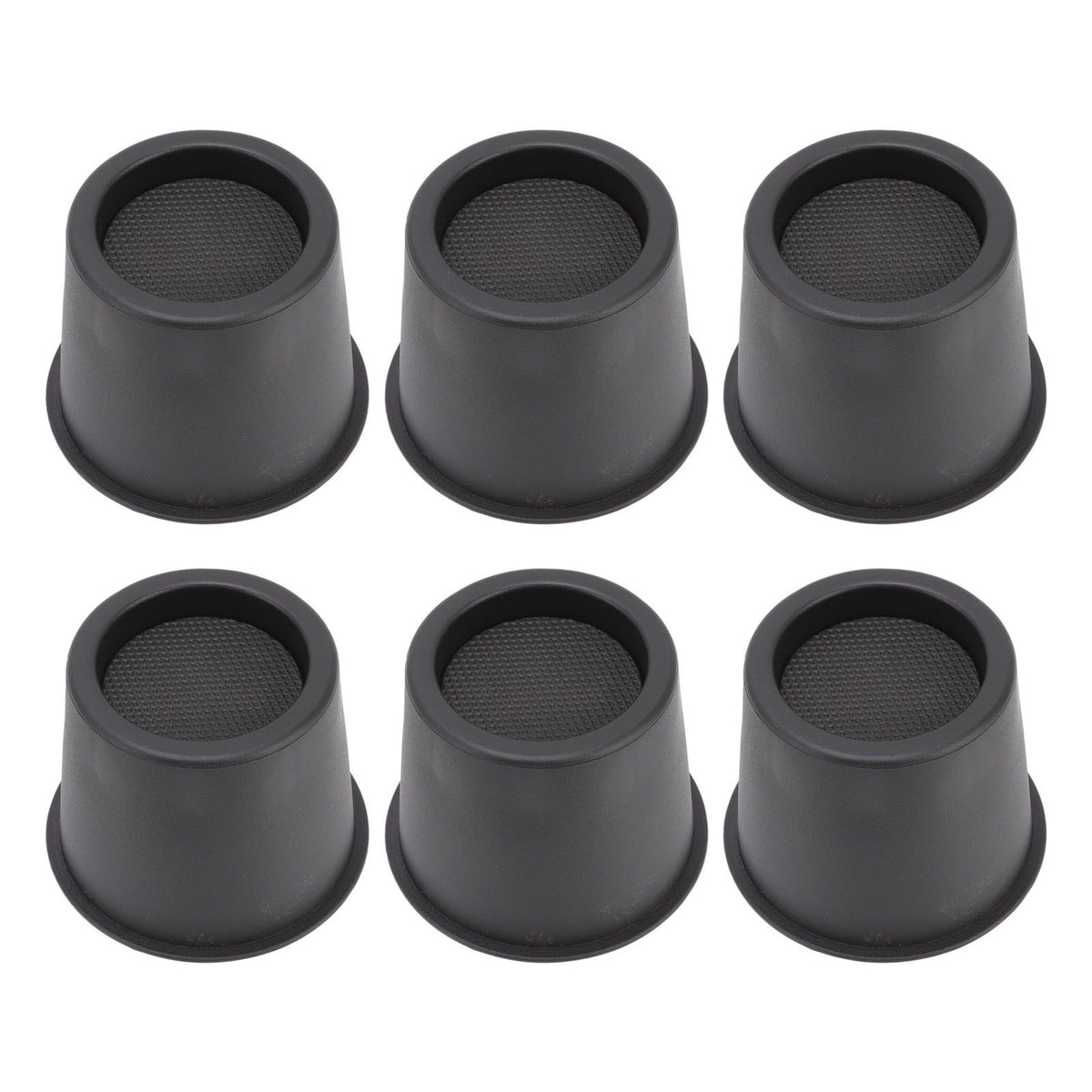 6 PCS Anti Vibration Pads Sofa Feet Pad Furniture Riser Mat for Table Cabinet Bed 3in Black Round