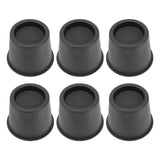 6 PCS Anti Vibration Pads Sofa Feet Pad Furniture Riser Mat for Table Cabinet Bed 3in Black Round - Extra Image