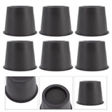 6 PCS Anti Vibration Pads Sofa Feet Pad Furniture Riser Mat for Table Cabinet Bed 3in Black Round