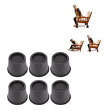 6 PCS Anti Vibration Pads Sofa Feet Pad Furniture Riser Mat for Table Cabinet Bed 3in Black Round