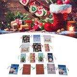 15 Pcs Christmas Drawstring Gift Bags Drawstring Packing Pouches Favors Bags for Christmas Festival Party - Extra Image