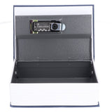 Book Shaped Steel Safe Classic Secret Book Safe Lock Password Type Household Storage BoxBlue
