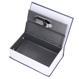 Book Shaped Steel Safe Classic Secret Book Safe Lock Password Type Household Storage BoxBlue