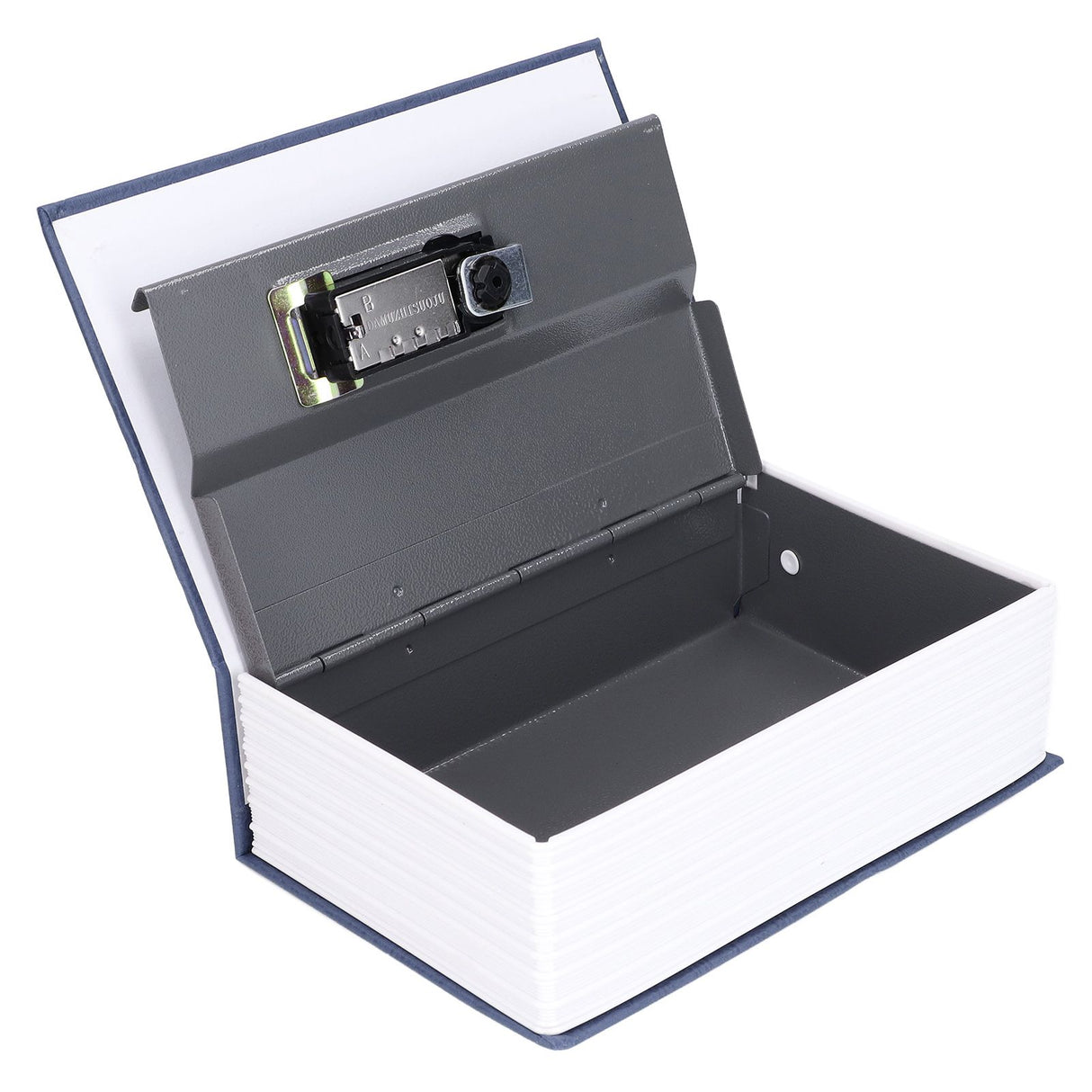 Book Shaped Steel Safe Classic Secret Book Safe Lock Password Type Household Storage BoxBlue