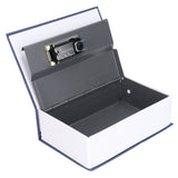 Book Shaped Steel Safe Classic Secret Book Safe Lock Password Type Household Storage BoxBlue - Side View