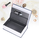 Book Shaped Steel Safe Classic Secret Book Safe Lock Password Type Household Storage BoxBlue