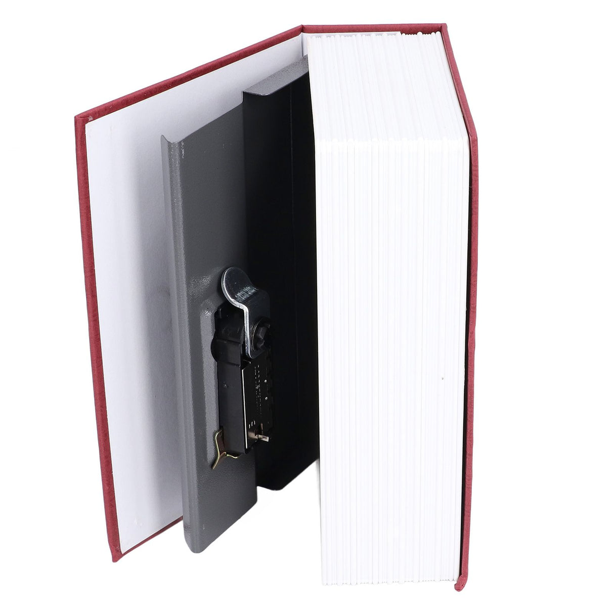 Book Shaped Steel Safe Classic Secret Book Safe Lock Password Type Household Storage BoxRed