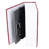 Book Shaped Steel Safe Classic Secret Book Safe Lock Password Type Household Storage BoxRed - Top-Down View
