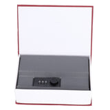 Book Shaped Steel Safe Classic Secret Book Safe Lock Password Type Household Storage BoxRed