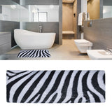 Home Absorbent Carpet Bathroom Kitchen Anti Slip Floor Mats Black and White Home Decorative Carpets - Extra Image