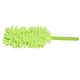 Telescopic Duster Handheld Dust Remover Stainless Steel for Floor Desk Cabinet Cupboard Cleaning Green - Front View
