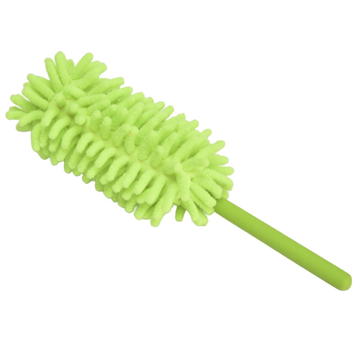 Telescopic Duster Handheld Dust Remover Stainless Steel for Floor Desk Cabinet Cupboard Cleaning Green