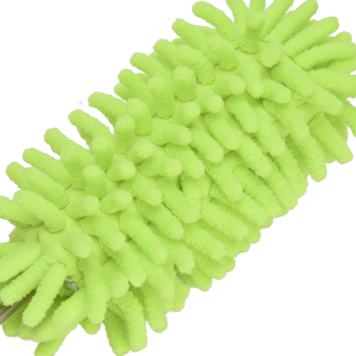 Telescopic Duster Handheld Dust Remover Stainless Steel for Floor Desk Cabinet Cupboard Cleaning Green