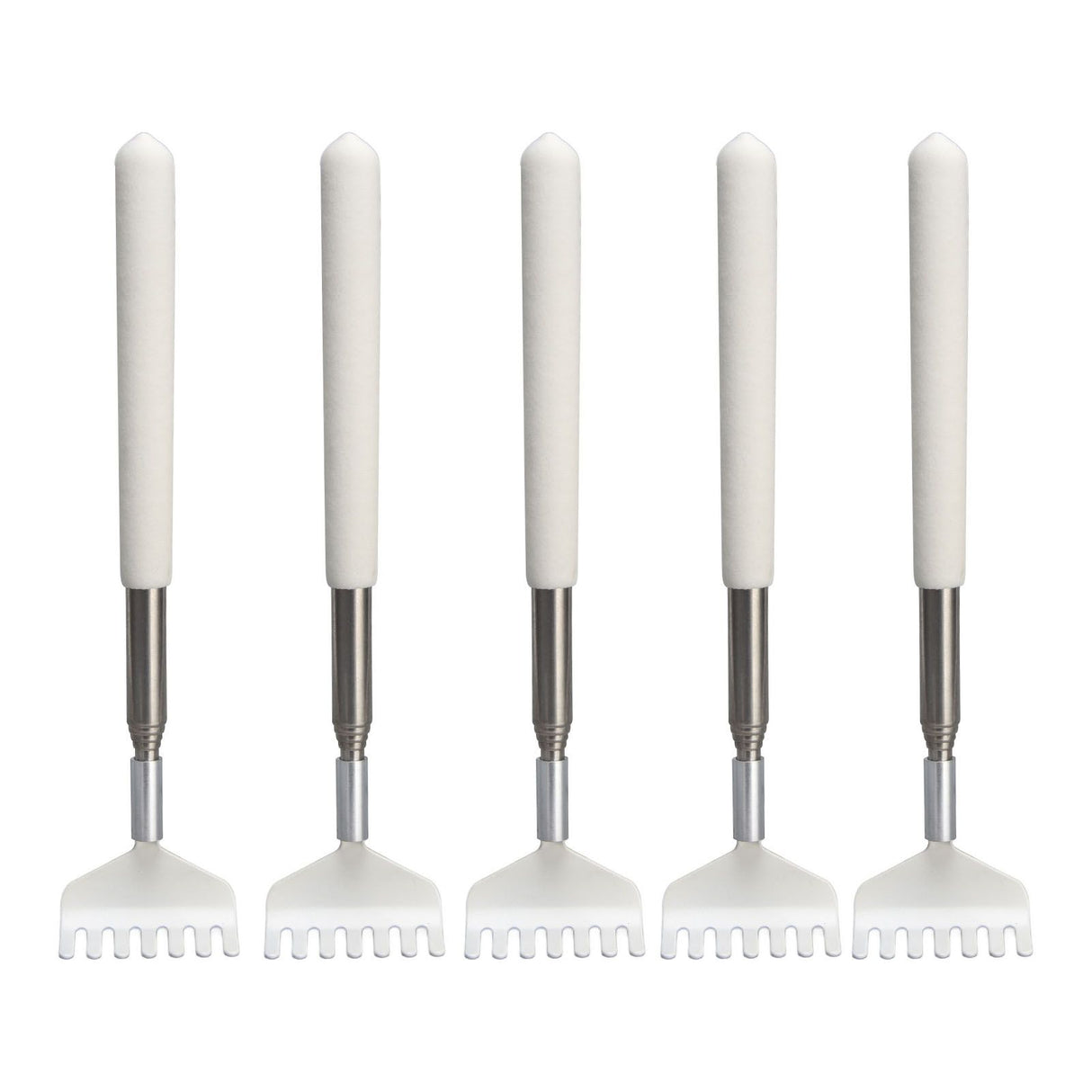 5pcs Extendable Back Scratcher Portable Telescopic Metal Back Scratchers Massager Scraper for Health Care Relaxation