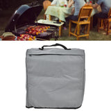 Grill Cover 600D Oxford Fabric Dustproof Barbecue Grill Protector with Zipped Pockets Gray