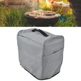 Grill Cover 600D Oxford Fabric Dustproof Barbecue Grill Protector with Zipped Pockets Gray